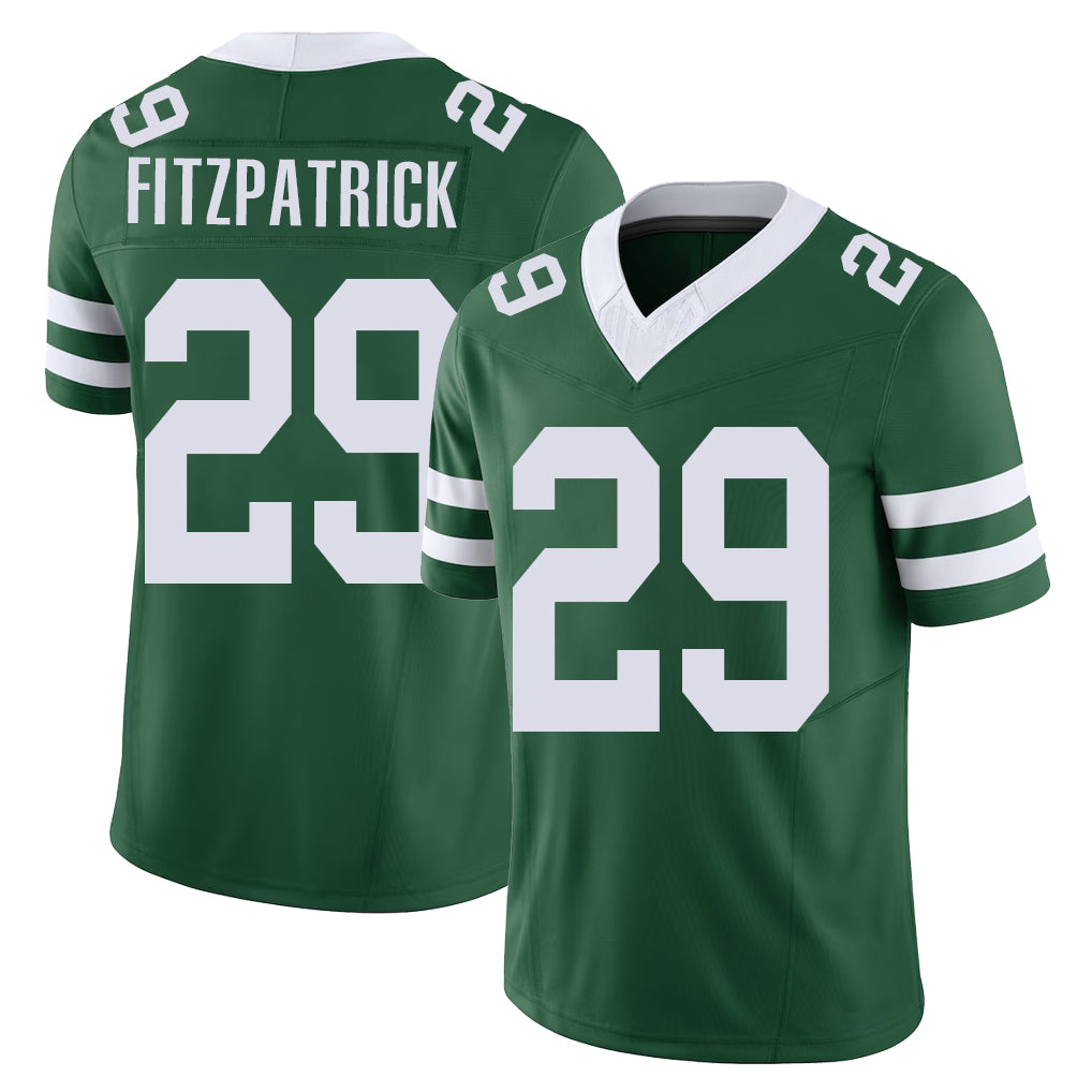 New York #29 Minkah Player Football V Neck Short Sleeve Green Jersey Fitzpatrick For Men Youth Women Gift