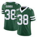 New York #38 Mory Player Football V Neck Short Sleeve Green Jersey Bamba For Men Youth Women Gift