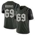 New York #69 Nathan Player Football V Neck Short Sleeve Gotham Green Jersey Voorhis For Men Youth Women Gift