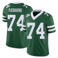 New York #74 Olumuyiwa Player Football V Neck Short Sleeve Green Jersey Fashanu For Men Youth Women Gift