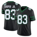 New York #83 Omar Player Football V Neck Short Sleeve Black Jersey Cooper Jr. For Men Youth Women Gift
