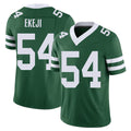 New York #54 Paschal Player Football V Neck Short Sleeve Green Jersey Ekeji For Men Youth Women Gift