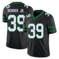 New York #39 Quincy Player Football V Neck Short Sleeve Black Jersey Skinner Jr. For Men Youth Women Gift
