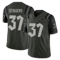 New York #37 Qwan'tez Player Football V Neck Short Sleeve Gotham Green Jersey Stiggers For Men Youth Women Gift