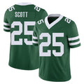 New York #25 Sam Player Football V Neck Short Sleeve Green Jersey Scott For Men Youth Women Gift