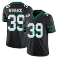 New York #39 Samuel Player Football V Neck Short Sleeve Black Jersey Womack For Men Youth Women Gift
