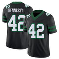 New York #42 Thomas Player Football V Neck Short Sleeve Black Jersey Hennessy For Men Youth Women Gift