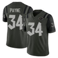 New York #34 VJ Player Football V Neck Short Sleeve Gotham Green Jersey Payne For Men Youth Women Gift