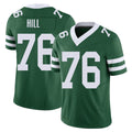 New York #76 Xavier Player Football V Neck Short Sleeve Green Jersey Hill For Men Youth Women Gift