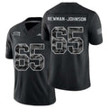 New York #65 Newman-Johnson Player Football V Neck Short Sleeve Black Jersey Xavier For Men Youth Women Gift