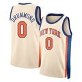 New York #0 Drummond Player Basketball Sleeveless Natural Jersey Andre For Adult Youth