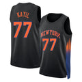 New York #77 Kayil Player Basketball Sleeveless Black Jersey Jack For Adult Youth