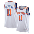 New York #11 Brunson Player Basketball Sleeveless White Jersey Jalen For Adult Youth