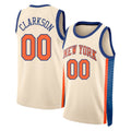 New York #00 Clarkson Player Basketball Sleeveless Natural Jersey Jordan For Adult Youth