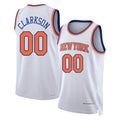 New York #00 Clarkson Player Basketball Sleeveless White Jersey Jordan For Adult Youth