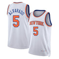 New York #5 Alvarado Player Basketball Sleeveless White Jersey Jose For Adult Youth