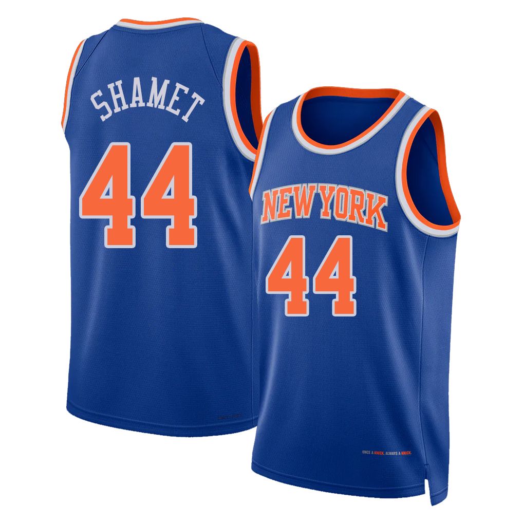 New York #44 Shamet Player Basketball Sleeveless Blue Jersey Landry For Adult Youth