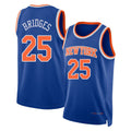 New York #25 Bridges Player Basketball Sleeveless Blue Jersey Mikal For Adult Youth
