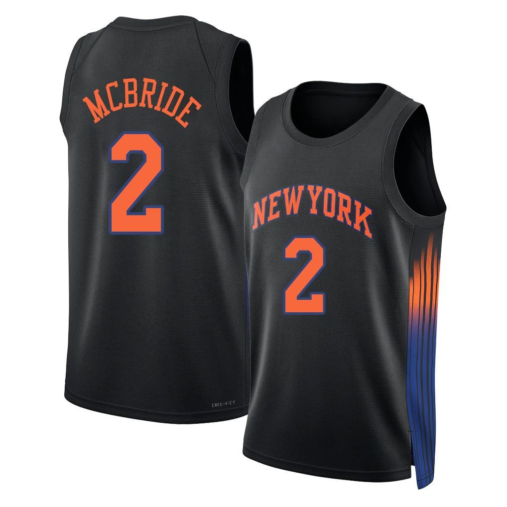 New York #2 McBride Player Basketball Sleeveless Black Jersey Miles For Adult Youth