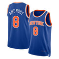 New York #8 Anunoby Player Basketball Sleeveless Blue Jersey OG For Adult Youth