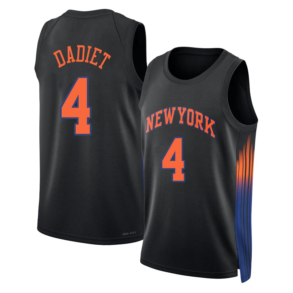 New York #4 Dadiet Player Basketball Sleeveless Black Jersey Pacôme For Adult Youth