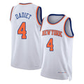 New York #4 Dadiet Player Basketball Sleeveless White Jersey Pacôme For Adult Youth