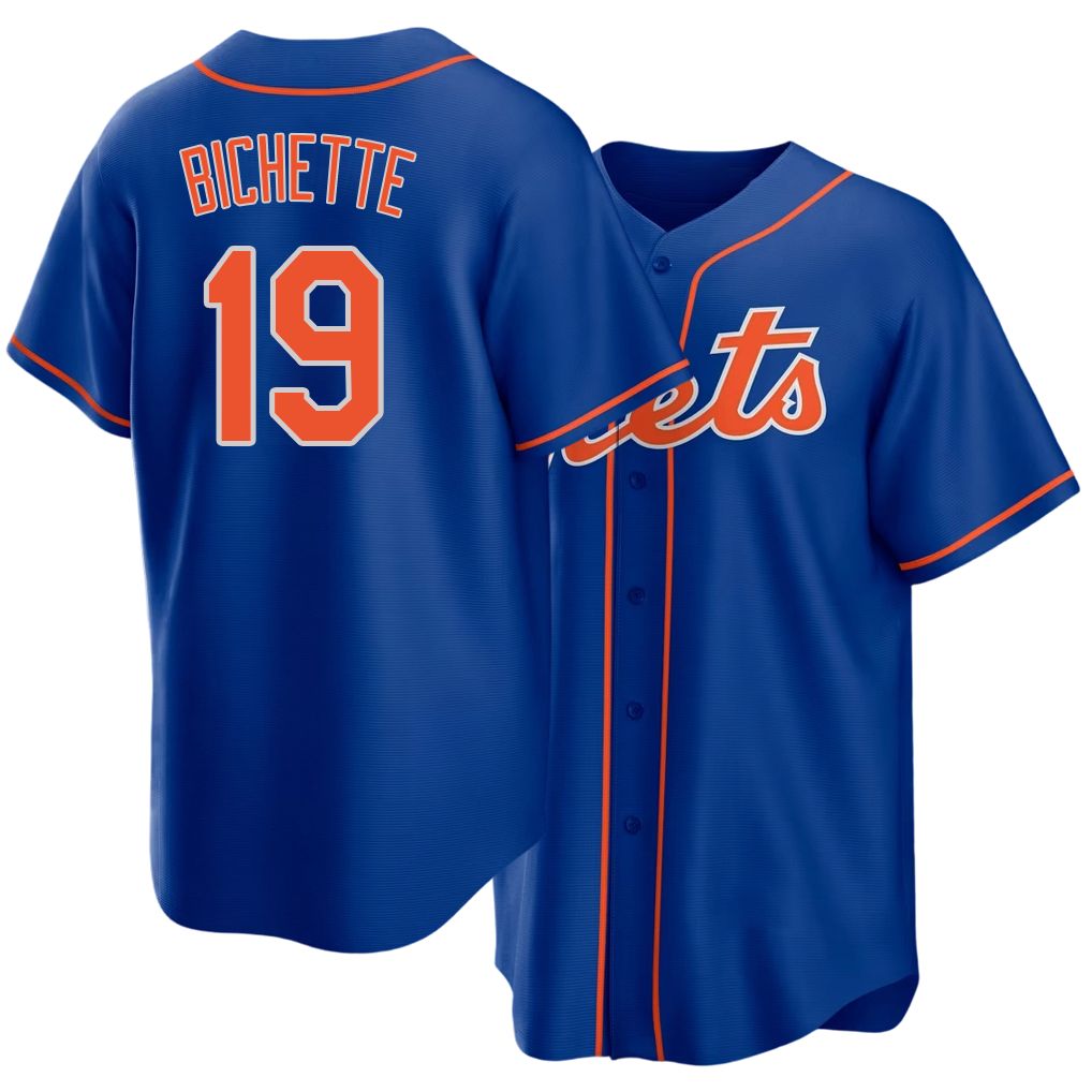 New York #19 Bichette Player Baseball Short Sleeve Royal Jersey Bo For Men Women Youth Gift