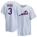 New York #3 Benge Player Baseball Short Sleeve White Jersey Carson For Men Women Youth Gift