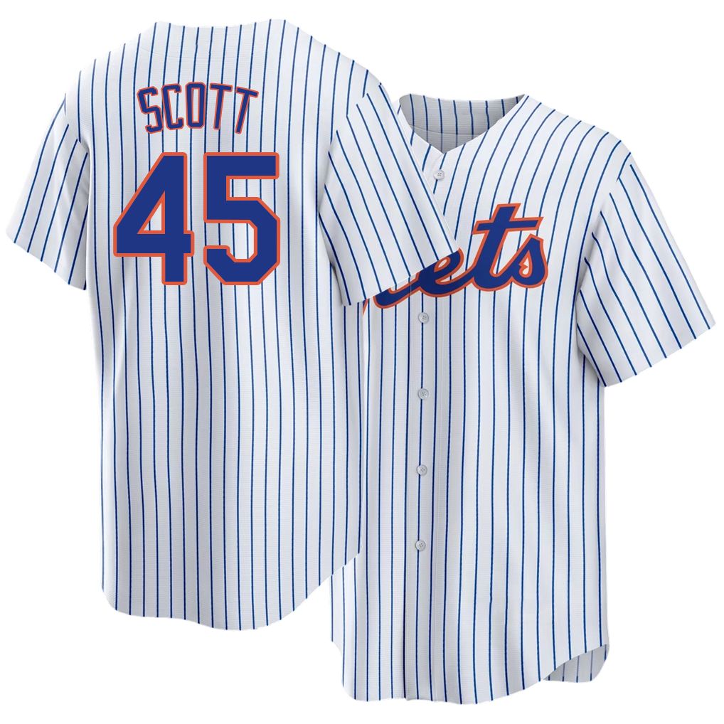 New York #45 Scott Player Baseball Short Sleeve White Jersey Christian For Men Women Youth Gift
