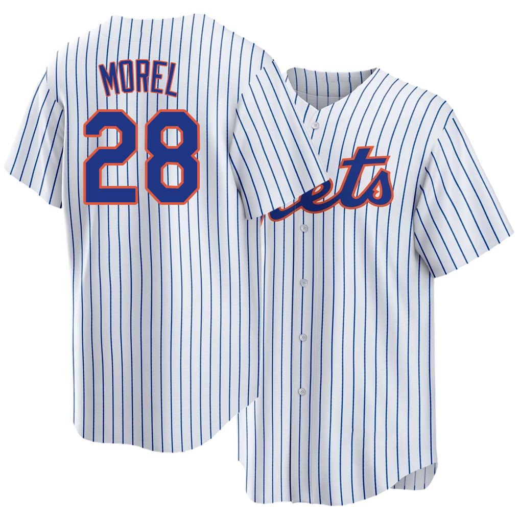New York #28 Morel Player Baseball Short Sleeve White Jersey Christopher For Men Women Youth Gift