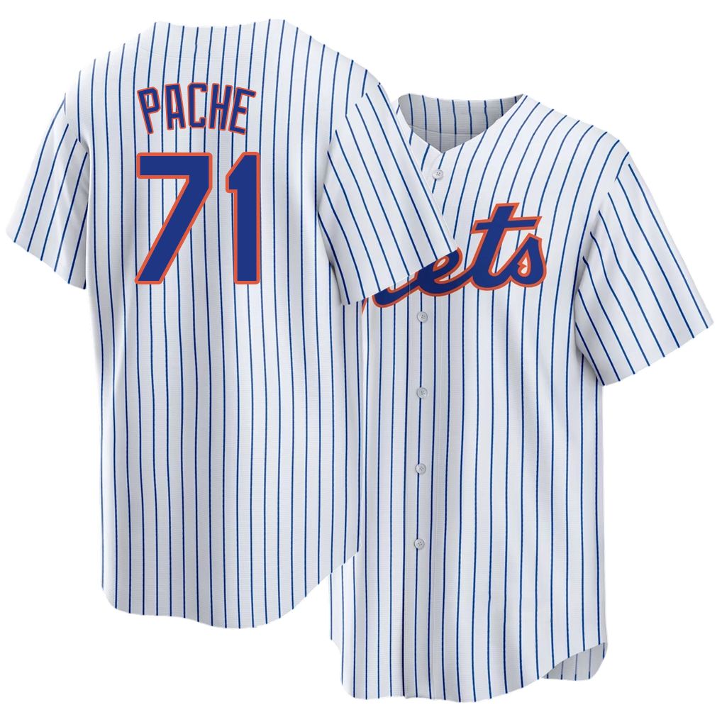New York #71 Pache Player Baseball Short Sleeve White Jersey Cristian For Men Women Youth Gift