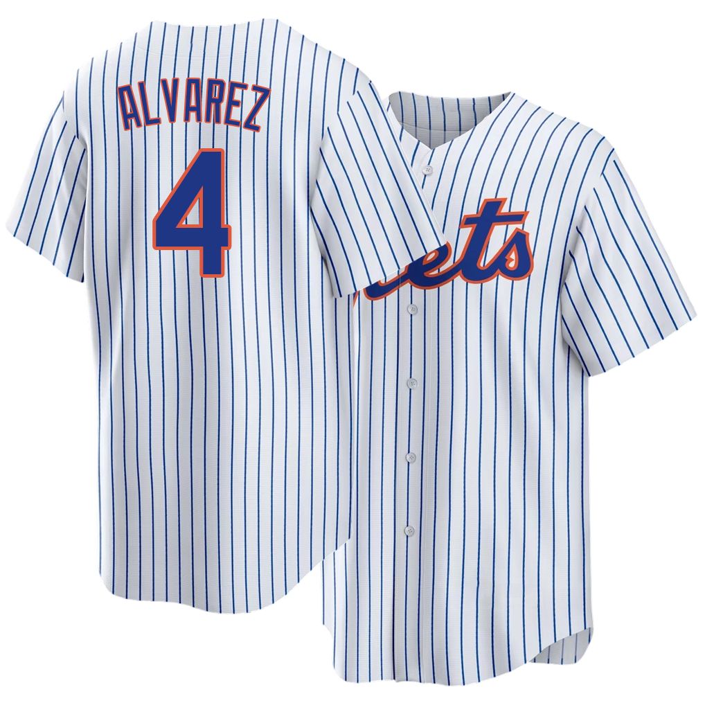 New York #4 Alvarez Player Baseball Short Sleeve White Jersey Francisco For Men Women Youth Gift