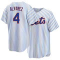 New York #4 Alvarez Player Baseball Short Sleeve White Jersey Francisco For Men Women Youth Gift