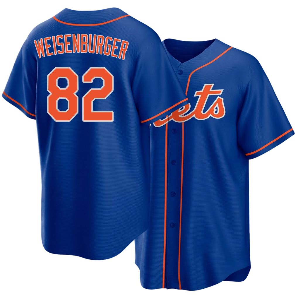 New York #82 Weisenburger Player Baseball Short Sleeve Royal Jersey Jack For Men Women Youth Gift