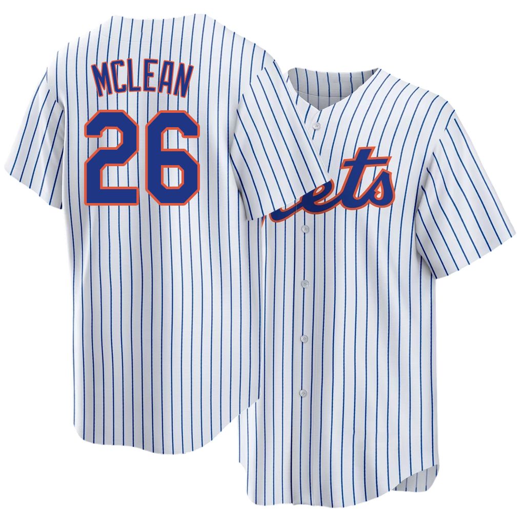 New York #26 McLean Player Baseball Short Sleeve White Jersey Nolan For Men Women Youth Gift