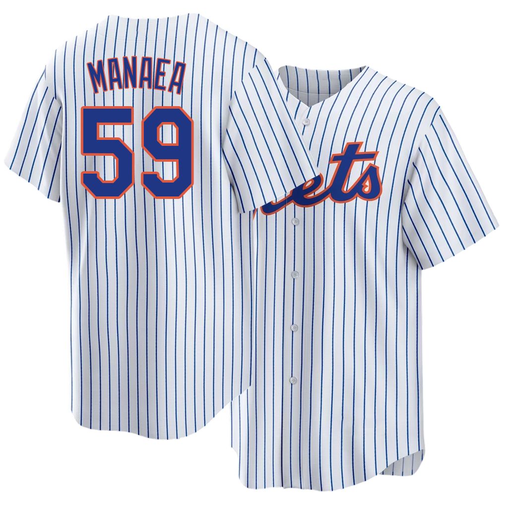 New York #59 Manaea Player Baseball Short Sleeve White Jersey Sean For Men Women Youth Gift