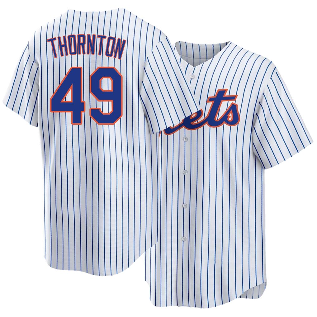 New York #49 Thornton Player Baseball Short Sleeve White Jersey Zac For Men Women Youth Gift