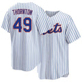 New York #49 Thornton Player Baseball Short Sleeve White Jersey Zac For Men Women Youth Gift