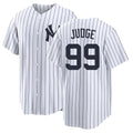 New York #99 Judge Player Baseball Short Sleeve White Jersey Aaron For Men Women Youth Gift