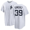 New York #39 Sanchez Player Baseball Short Sleeve White Jersey Ali For Men Women Youth Gift