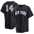 New York #14 Rosario Player Baseball Short Sleeve Black Jersey Amed For Men Women Youth Gift