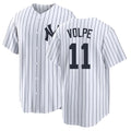 New York #11 Volpe Player Baseball Short Sleeve White Jersey Anthony For Men Women Youth Gift