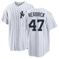 New York #47 Headrick Player Baseball Short Sleeve White Jersey Brent For Men Women Youth Gift