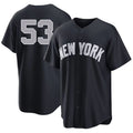 New York #53 Bednar Player Baseball Short Sleeve Black Jersey David For Men Women Youth Gift