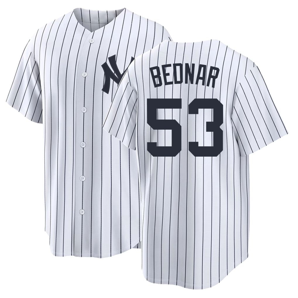New York #53 Bednar Player Baseball Short Sleeve White Jersey David For Men Women Youth Gift