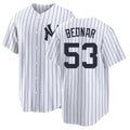 New York #53 Bednar Player Baseball Short Sleeve White Jersey David For Men Women Youth Gift