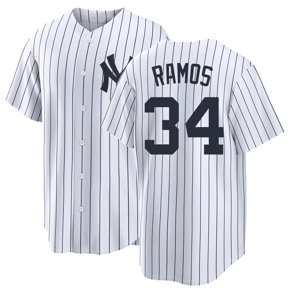 New York #34 Ramos Player Baseball Short Sleeve White Jersey Heliot For Men Women Youth Gift