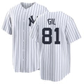 New York #81 Gil Player Baseball Short Sleeve White Jersey Luis For Men Women Youth Gift