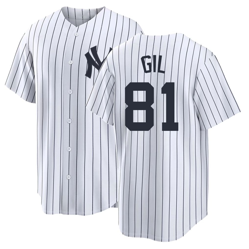 New York #81 Gil Player Baseball Short Sleeve White Jersey Luis For Men Women Youth Gift