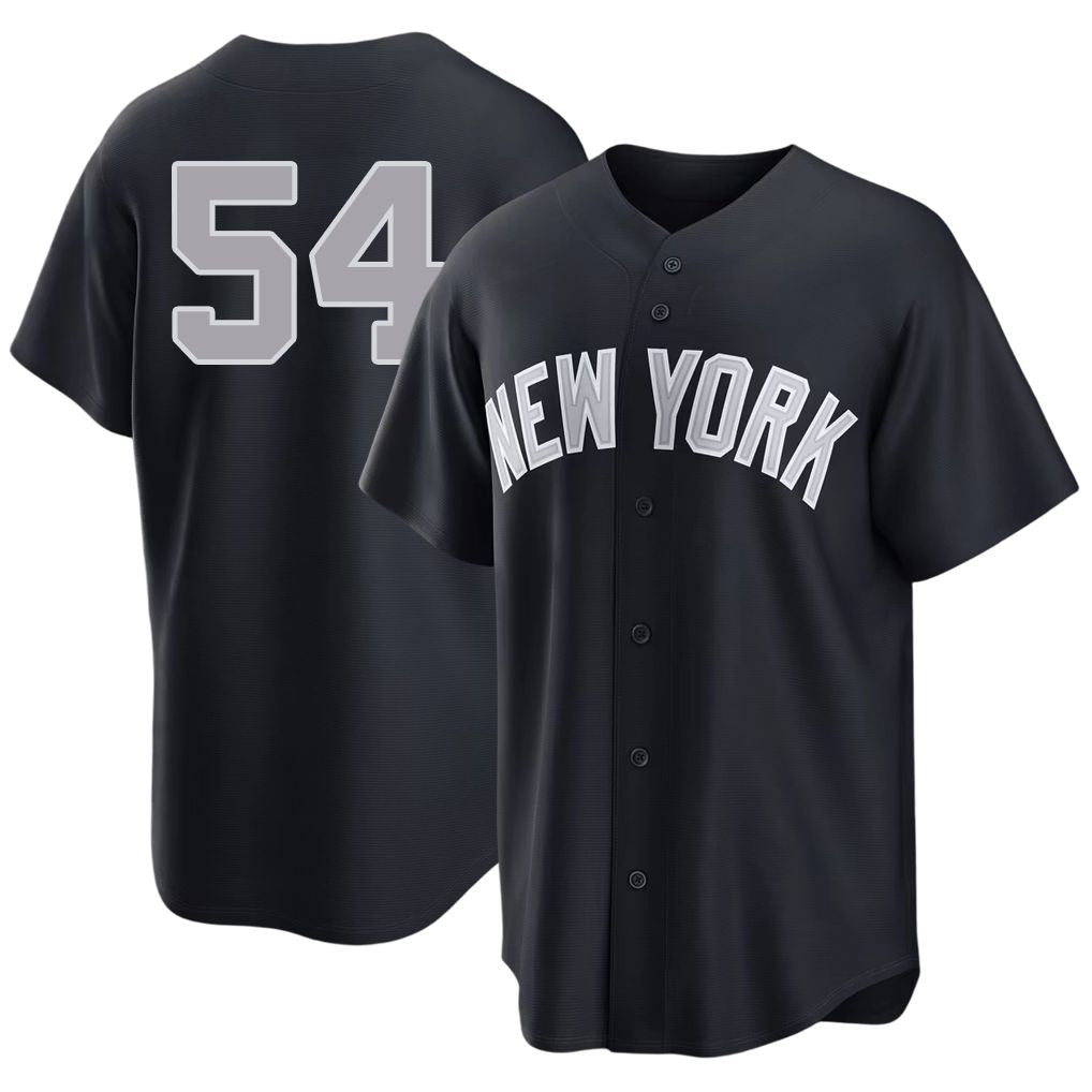 New York #54 Fried Player Baseball Short Sleeve Black Jersey Max For Men Women Youth Gift